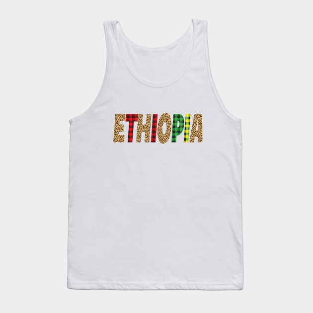 ETHIOPIA word art design Tank Top by C-Tech